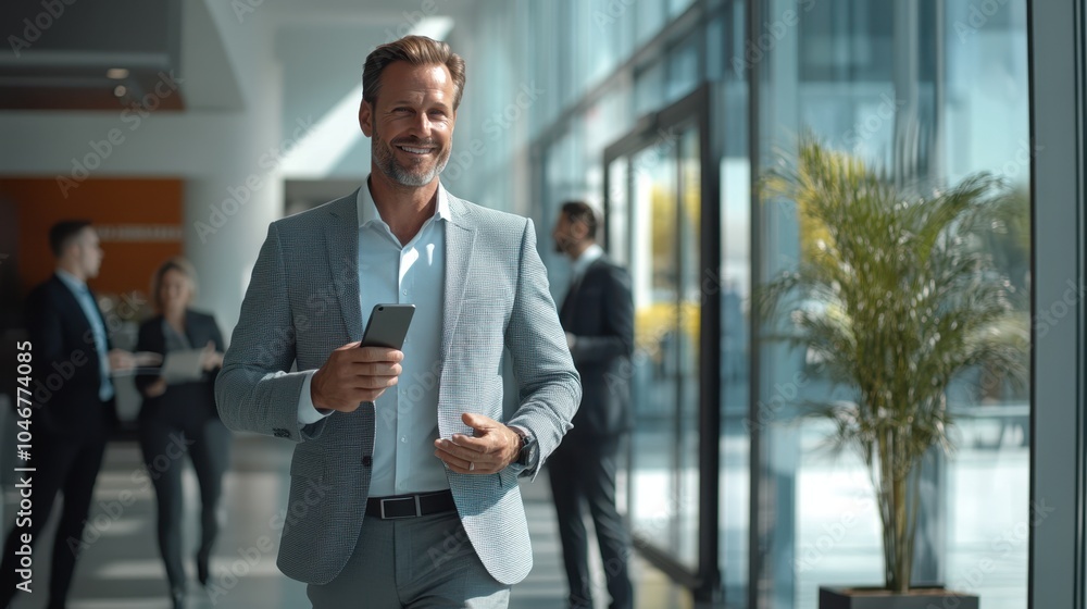 The Businessman with Smartphone The Businessman with Smartphone