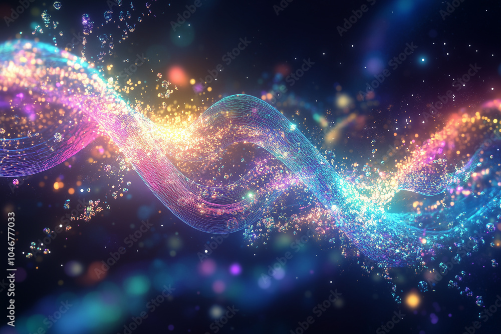 Vibrant Abstract Visualization of DNA Sequencing Vibrant Abstract Visualization of DNA Sequencing