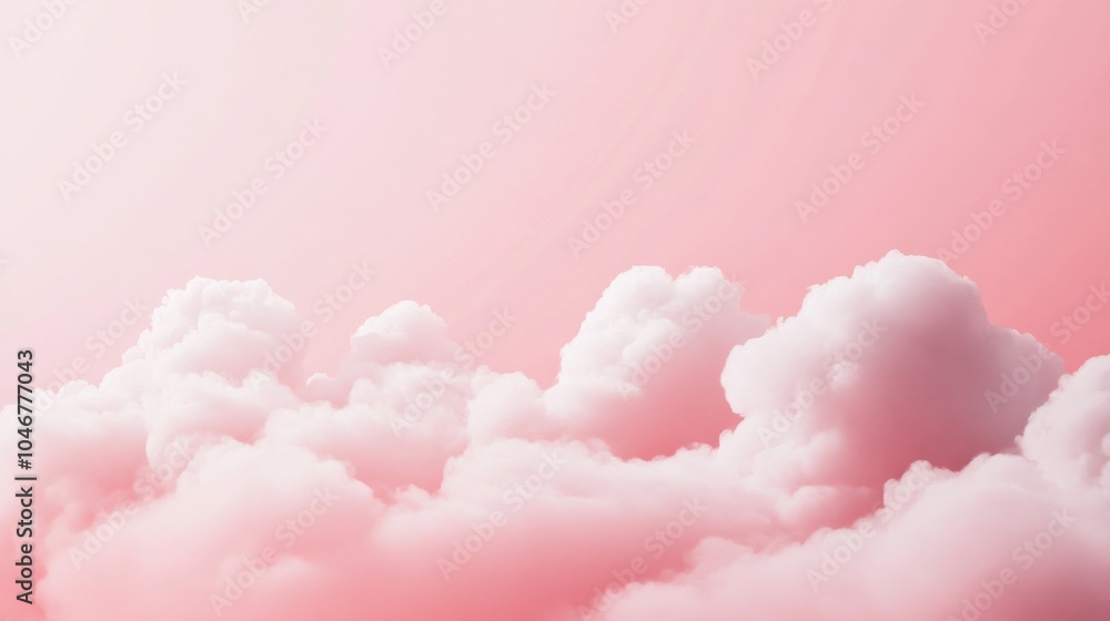 Photo of, Pink background with subtle gradients and whimsical cloud formations for design, banner template Photo of, Pink background with subtle gradients and whimsical cloud formations for design, banner template