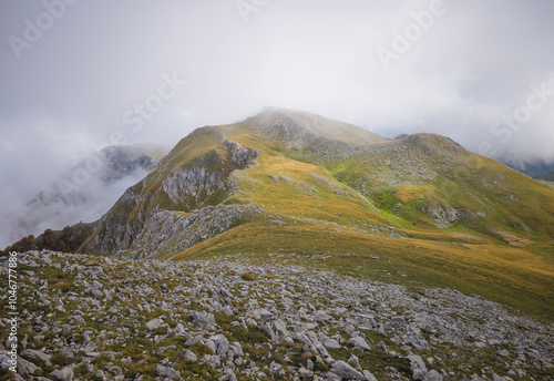 Monti della Meta (Italy) - In the Mainarde mountain range, here the hightest peak in Parco Nazionale d'Abruzzo lazio e Molise. Here during the autumn with foliage.