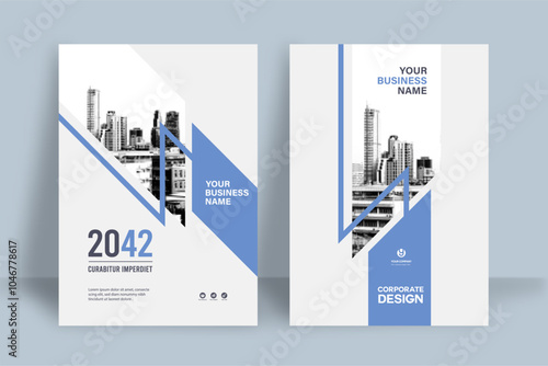 City Background Business Book Cover Design Template