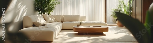 Minimalist Living Room with...