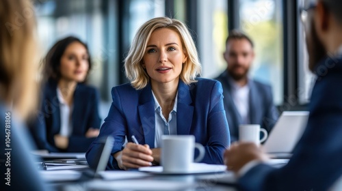 The Business Woman in Meeting