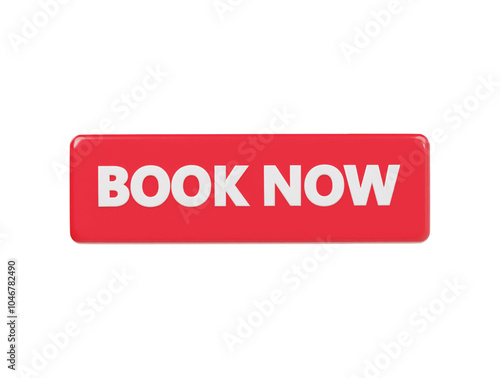 Book now icon 3d render illustration