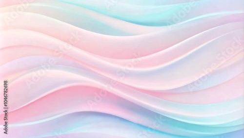 Soft Pastel Gradient Background with Gentle Swirls Wave's Pink, Blue, and White Hues Background. Abstract background with pink blue swirls waves flowing for a soft and elegant design