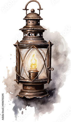 old lantern on the wall