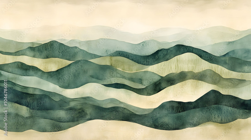 custom made wallpaper toronto digitalSerene mountain waves