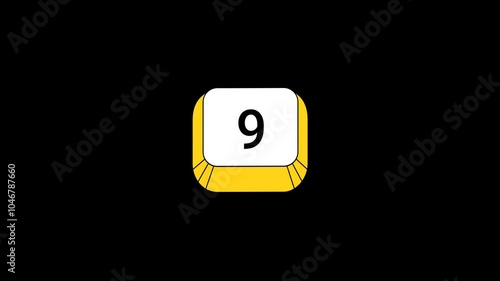 Wallpaper Mural 9 key pressing Animation Torontodigital.ca