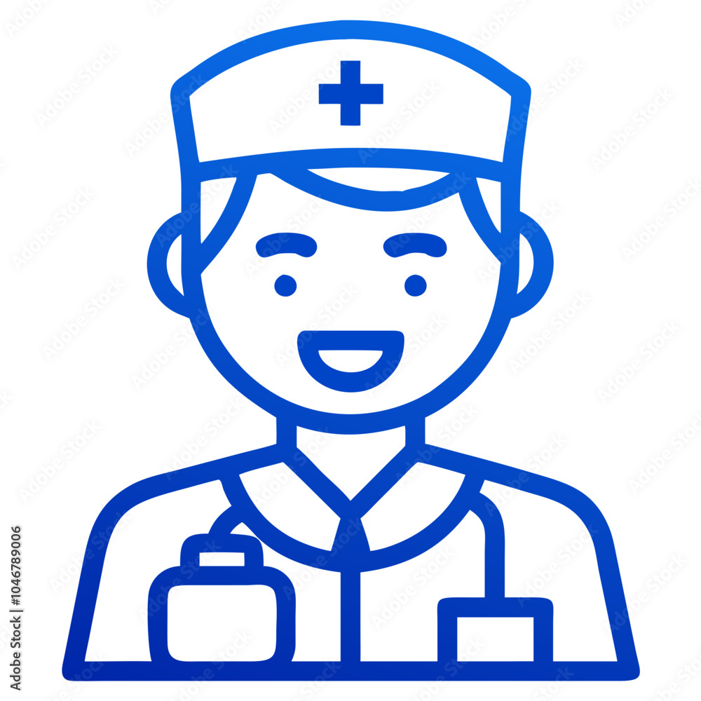 Icon, sign, symbol, emblem. A medical worker, a doctor, a nurse, a paramedic, a resuscitator, an orderly. Icon, sign, symbol, emblem. A medical worker, a doctor, a nurse, a paramedic, a resuscitator, an orderly.