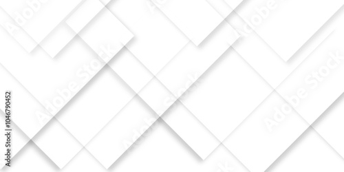 Abstract white background with diamond and triangle shapes layered in modern abstract pattern design. Grey, white abstract square background geometry shine and layer element vector for presentation.	