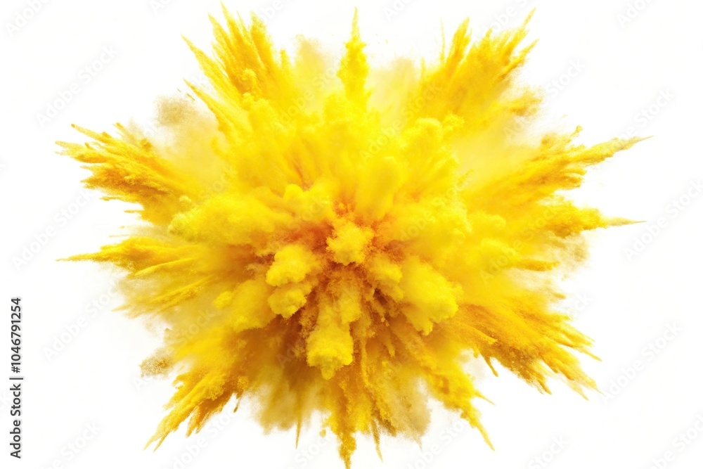 yellow color explosion on white background yellow color explosion on white background