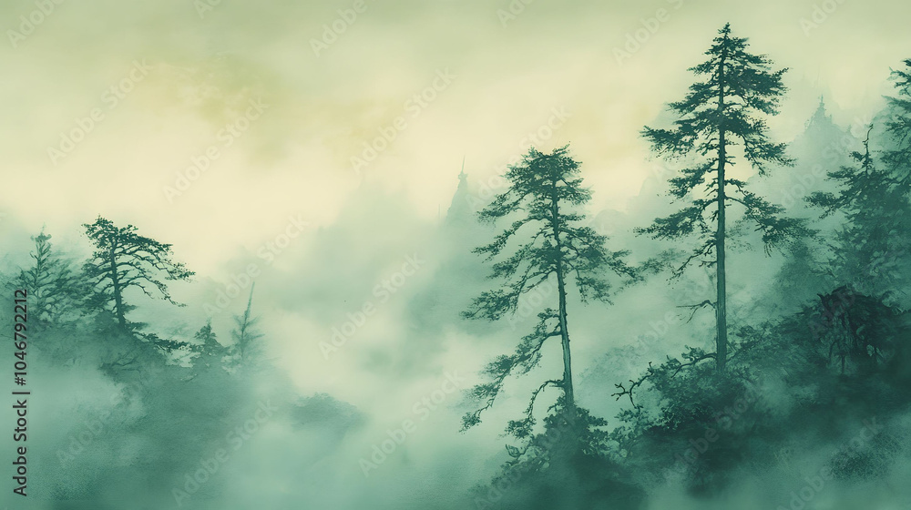Misty forest serenity Misty forest serenity