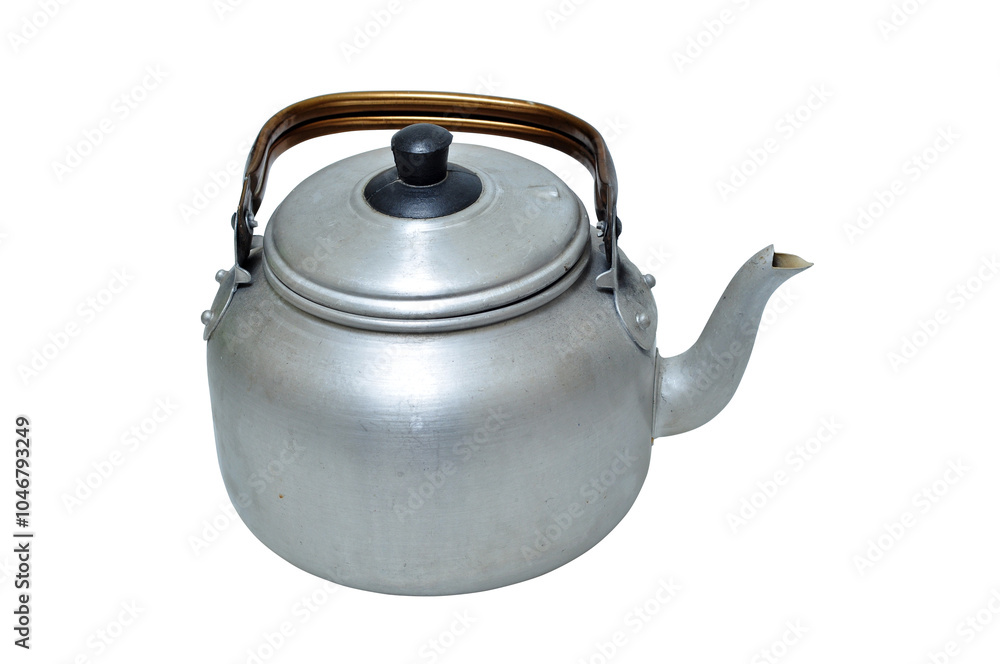 Aluminum kettle with white background Aluminum kettle with white background