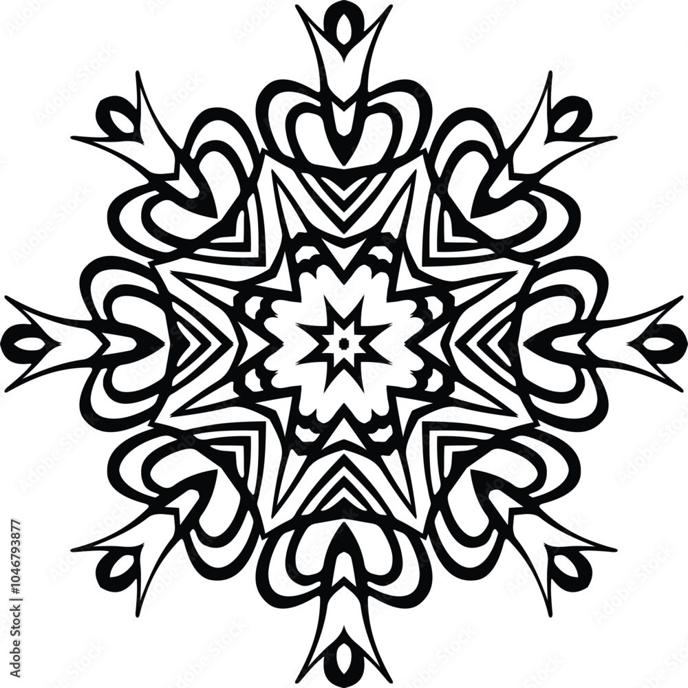 Fototapeta premium Flower Mandala Art Colourful Easy Circular Pattern in Form of Mandala With Flower for Henna, Mehndi, Tattoo, Decoration Decorative Ornament in Ethnic Oriental Style.