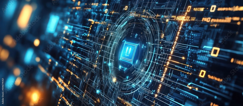 IT security with encryption symbols and secure data flow in networks IT security with encryption symbols and secure data flow in networks