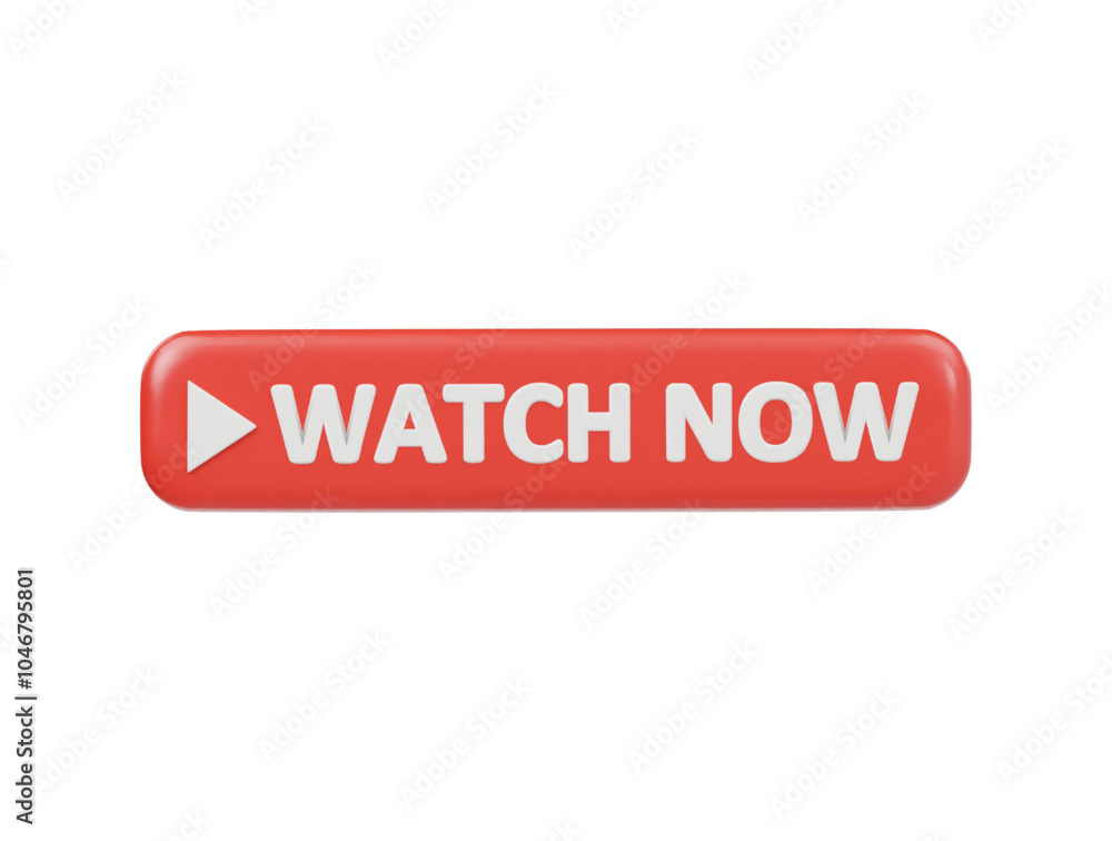 Watch now icon 3d render illustration Watch now icon 3d render illustration
