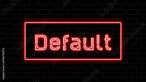 Default のネオン文字