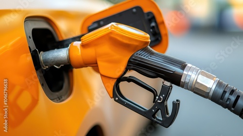 Close-Up of Fuel Gauge on Car Dashboard