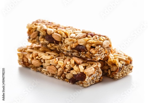 granola bar isolated on white background