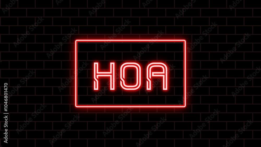 HOA のネオン文字 HOA のネオン文字
