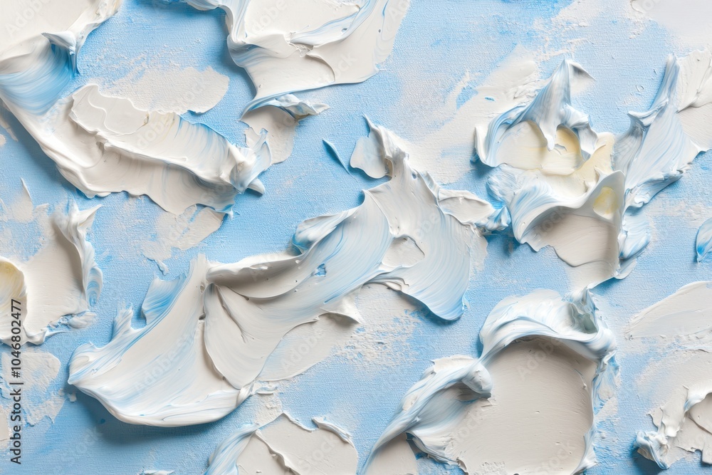 Abstract blue white paint texture on canvas Abstract blue white paint texture on canvas