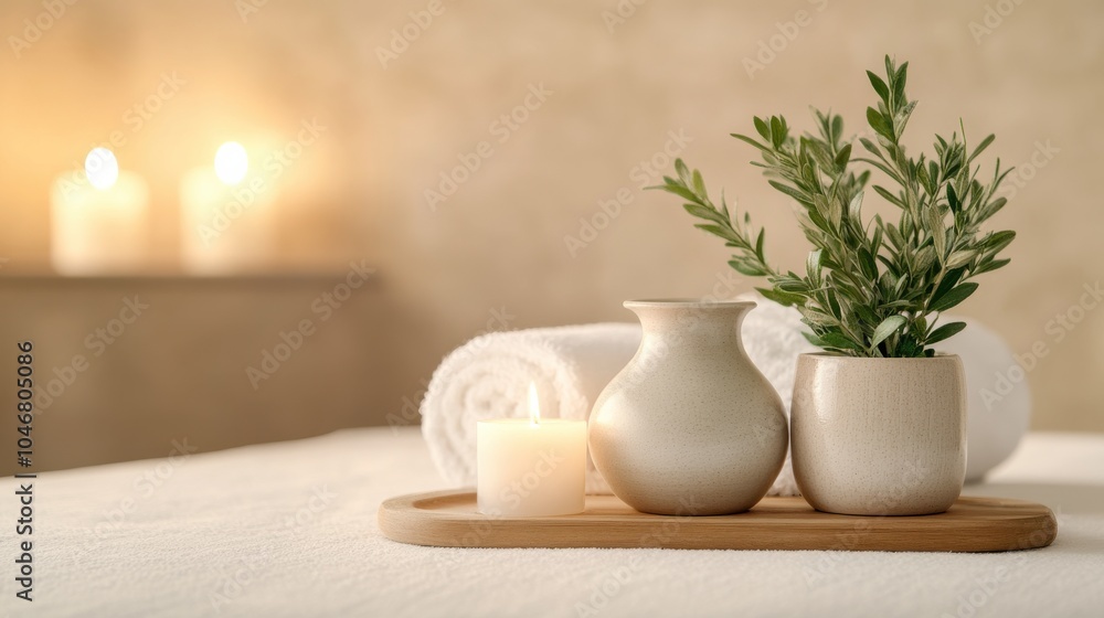 Elegant Herbal Tea in a Spa Setting Elegant Herbal Tea in a Spa Setting