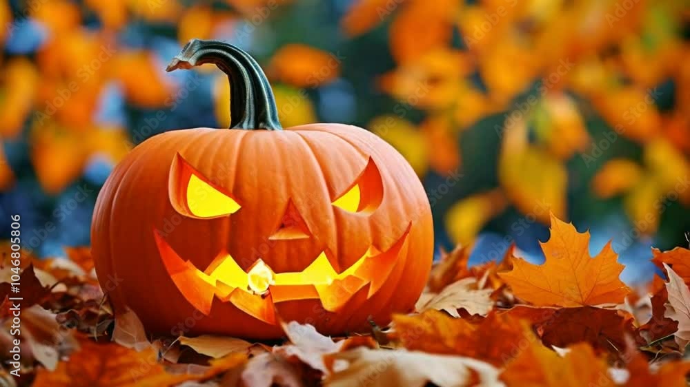 pumpkin in autumn leaves pumpkin in autumn leaves
