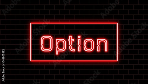 Option のネオン文字