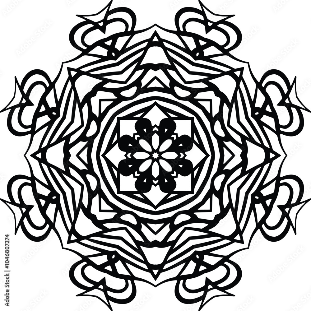 Mandala Artists Circular Pattern in the Form of a Mandala Decorative Ornament in Ethnic Oriental Style. Mandala Artists Circular Pattern in the Form of a Mandala Decorative Ornament in Ethnic Oriental Style.