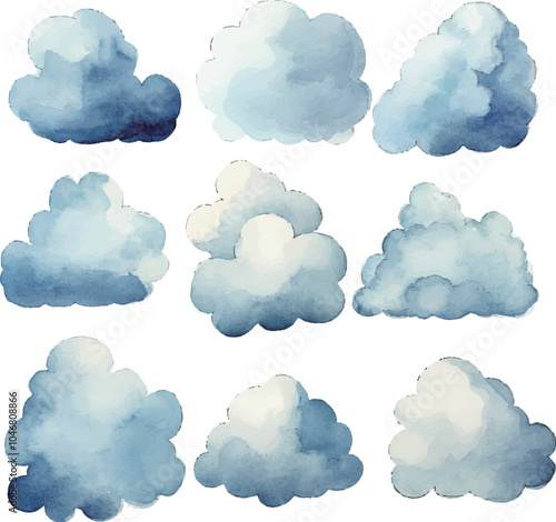 set of clouds