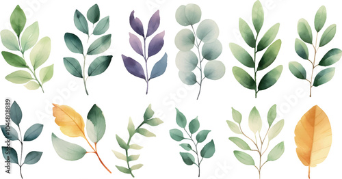 vector set of leaves