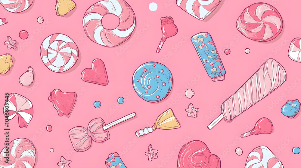 Sweet treats background Sweet treats background