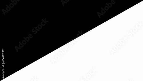 Abstract contrast: minimalist black and white diagonal split