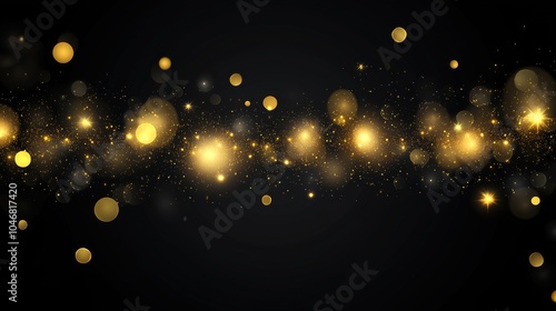 Elegant gold glitter confetti background designed for festive birthday party invitations, 50th wedding anniversaries, lively dance clubs, joyful winter celebrations like Christmas and New Year’s Eve