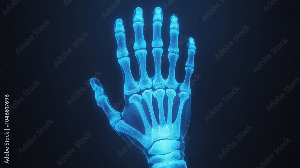 Detailed Human Hand X-Ray Image Detailed Human Hand X-Ray Image