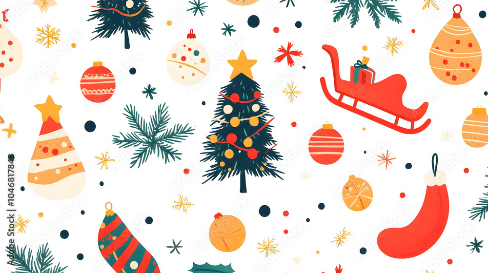 Festive holiday pattern Festive holiday pattern