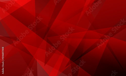 abstract red fractal geometric triangle polygon shape background