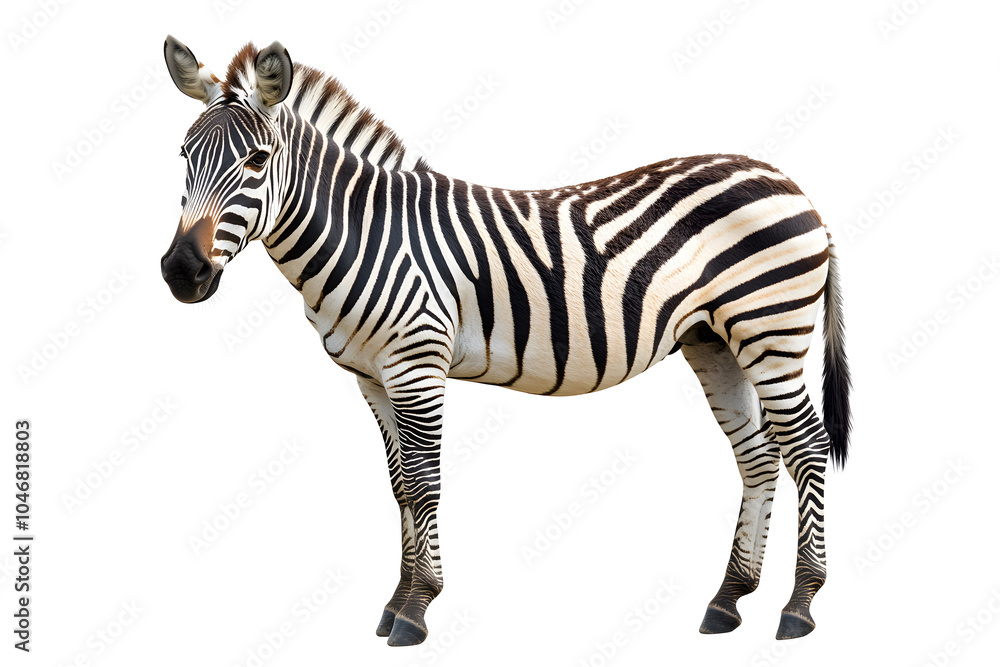 Fototapeta premium Zebra isolated on white background