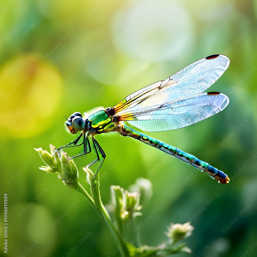Nature's Artistry: Macro Photography of a Dragonfly in Its Habitat Nature's Artistry: Macro Photography of a Dragonfly in Its Habitat