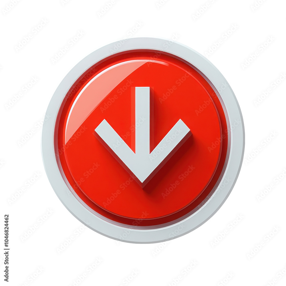 Red arrow sign isolated on transparent background Red arrow sign isolated on transparent background