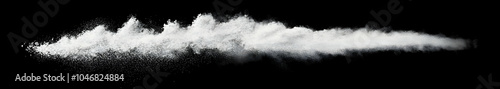 A cloud of white powder dispersing against a black background, creating a dynamic visual effect. Black and white background images -