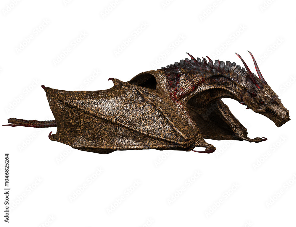 3D rendered dragon isolated on transparent background 3D rendered dragon isolated on transparent background