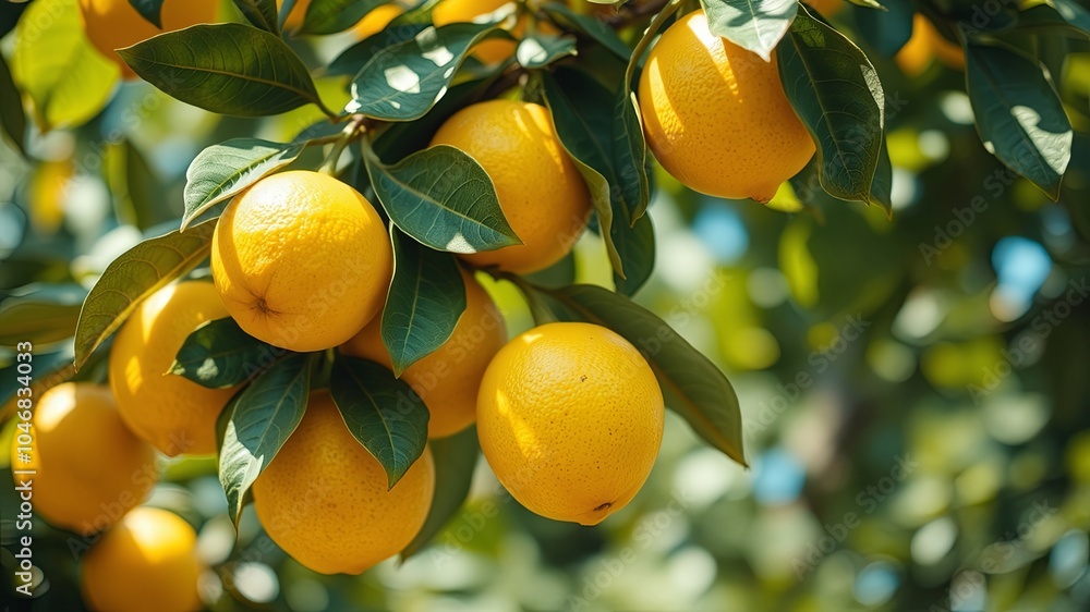 A vibrant display of ripe citrus fruits, their golden skin shimmering in the sunlight, nestled amongst the verdant foliage of a citrus tree. A vibrant display of ripe citrus fruits, their golden skin shimmering in the sunlight, nestled amongst the verdant foliage of a citrus tree.