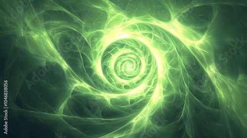 
Abstract green light Spiral Twisted Lines with artistic pattern Background.