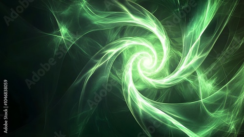 
Abstract green light Spiral Twisted Lines with artistic pattern Background.