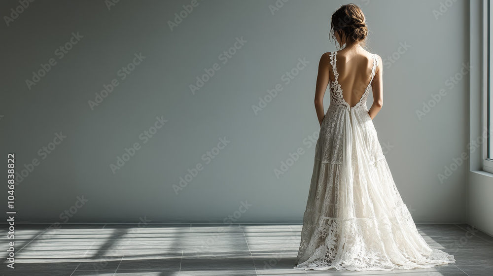 Fototapeta premium bride in wedding dress