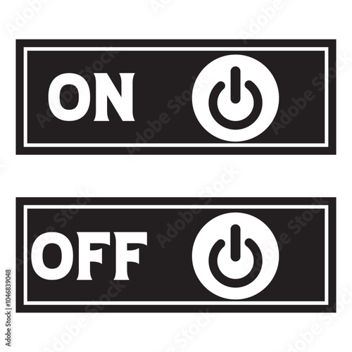 Power button icon. On and off button icon on white background. vector illustration .