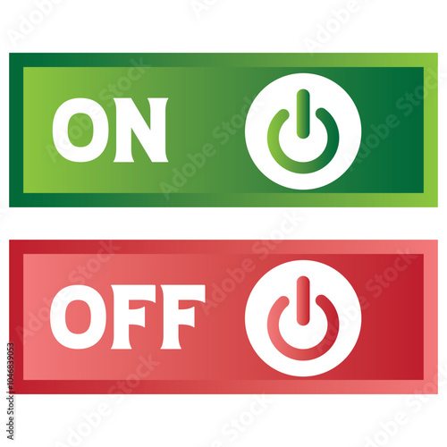 Power button icon. On and off button icon on white background. vector illustration .