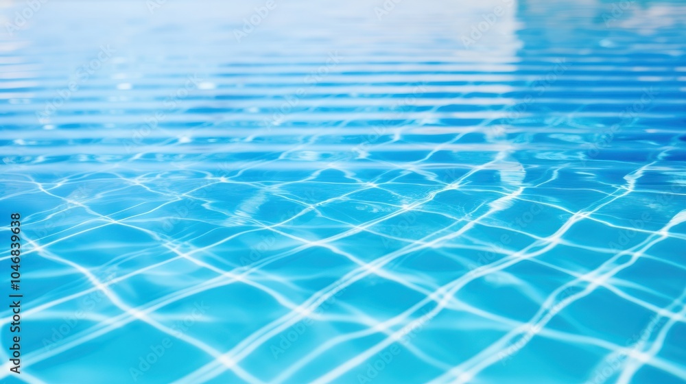 Obraz premium A calm swimming pool scene with sparkling blue water