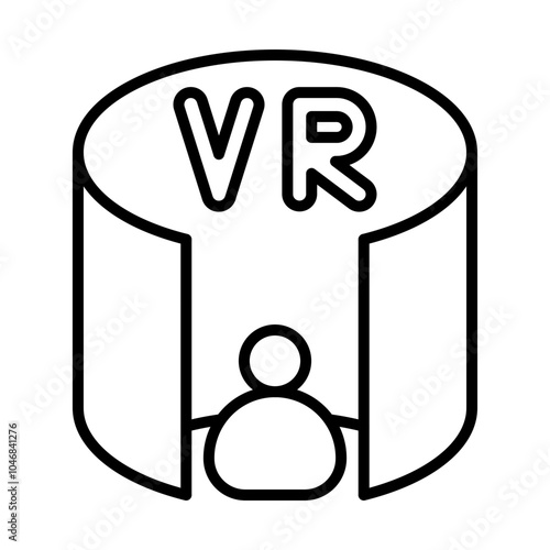 VR Experiences line icon